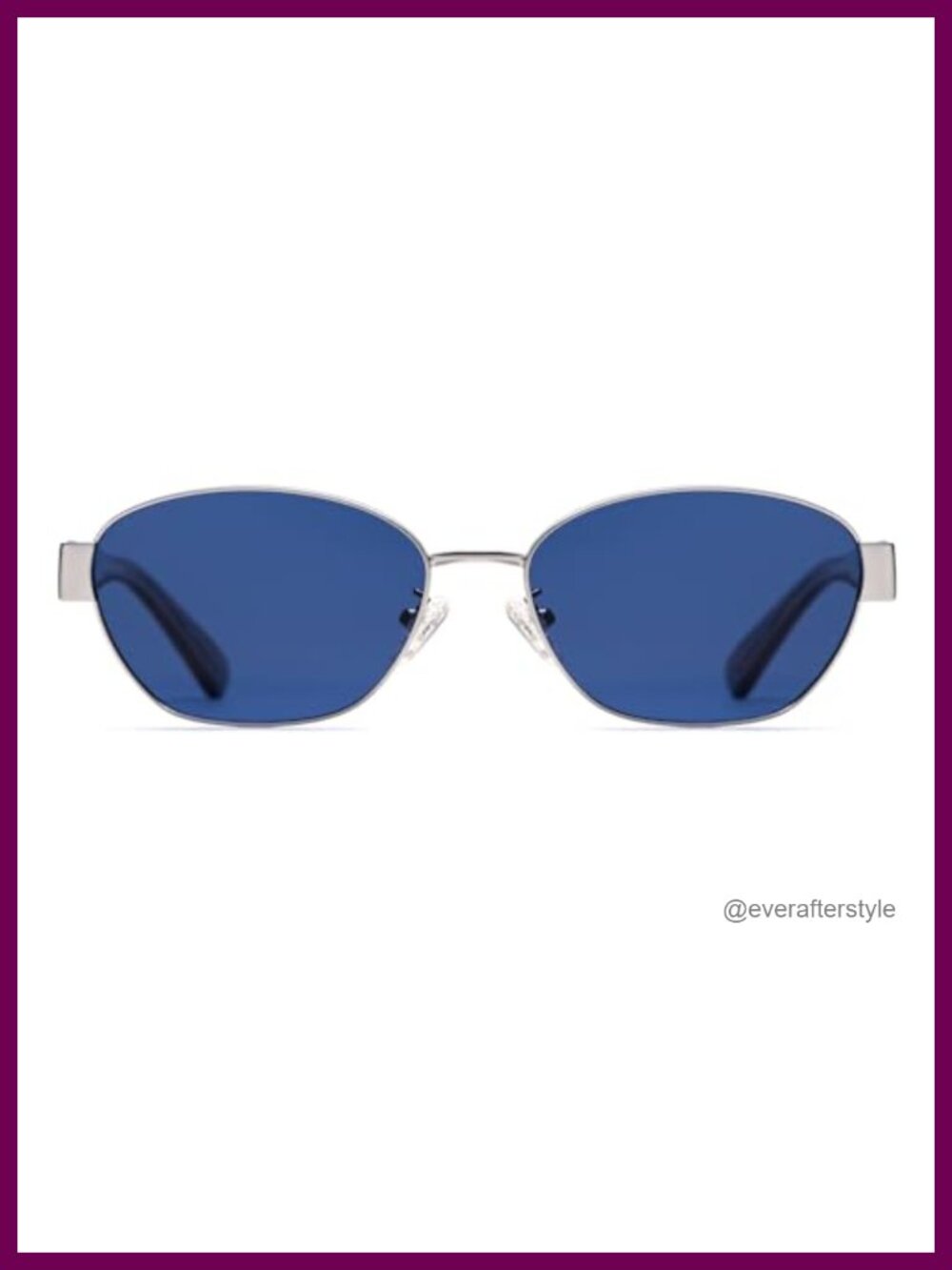 Oval Cat Eye Sunglasses Y2K Metal UV400 for Medium Faces